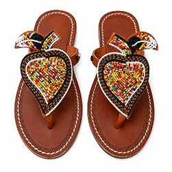 maasai beaded leather sandals